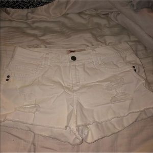 white jean shorts